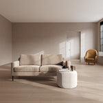 Danny Cream Textured Weave / Dark Walnut