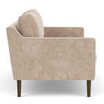 Danny Cream Textured Weave / Dark Walnut