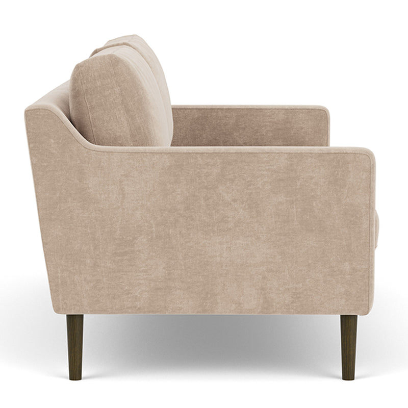 Danny Cream Textured Weave / Dark Walnut