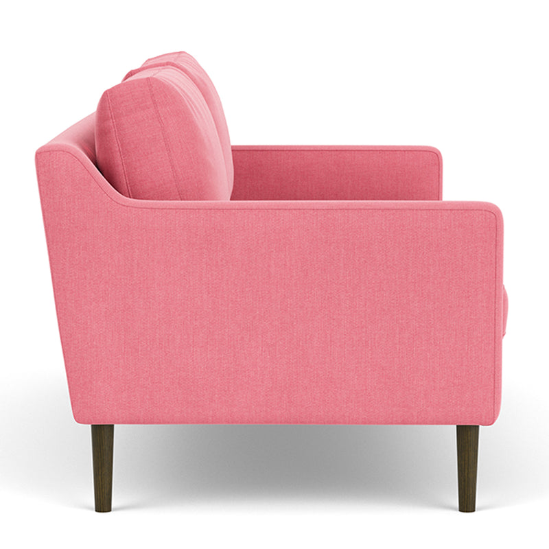 Firenze Bubblegum Fabric / Dark Walnut