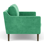 Moss Grass Green Fabric / Dark Walnut