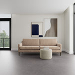 Danny Cream Textured Weave / Dark Walnut