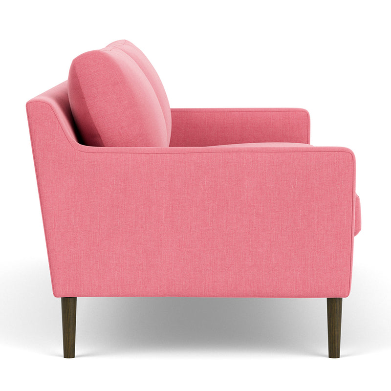 Firenze Bubblegum Fabric / Dark Walnut