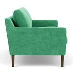 Moss Grass Green Fabric / Dark Walnut