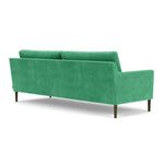 Moss Grass Green Fabric / Dark Walnut