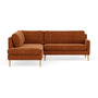 Astha Left Corner Sofa - Pebble Rust Boucle / Oak