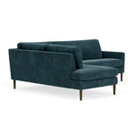 Danny Dust Blue Textured Weave / Dark Walnut