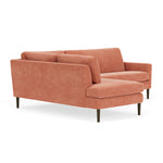 Danny Dusty Rose Textured Weave / Dark Walnut