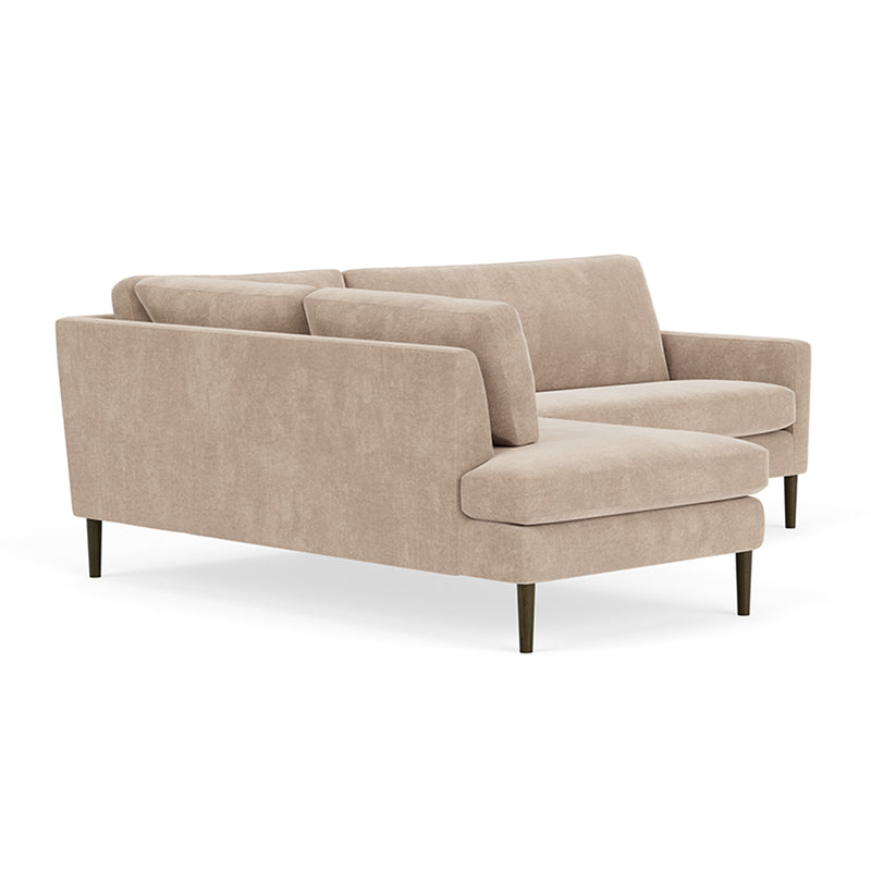 Danny Cream Textured Weave / Dark Walnut