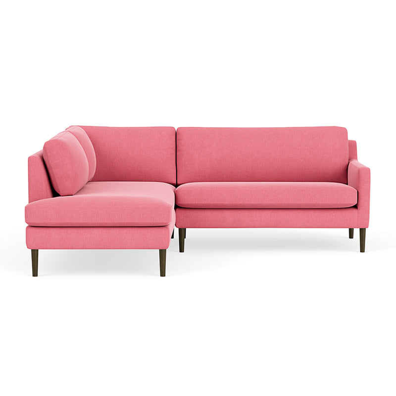 Firenze Bubblegum Fabric / Dark Walnut