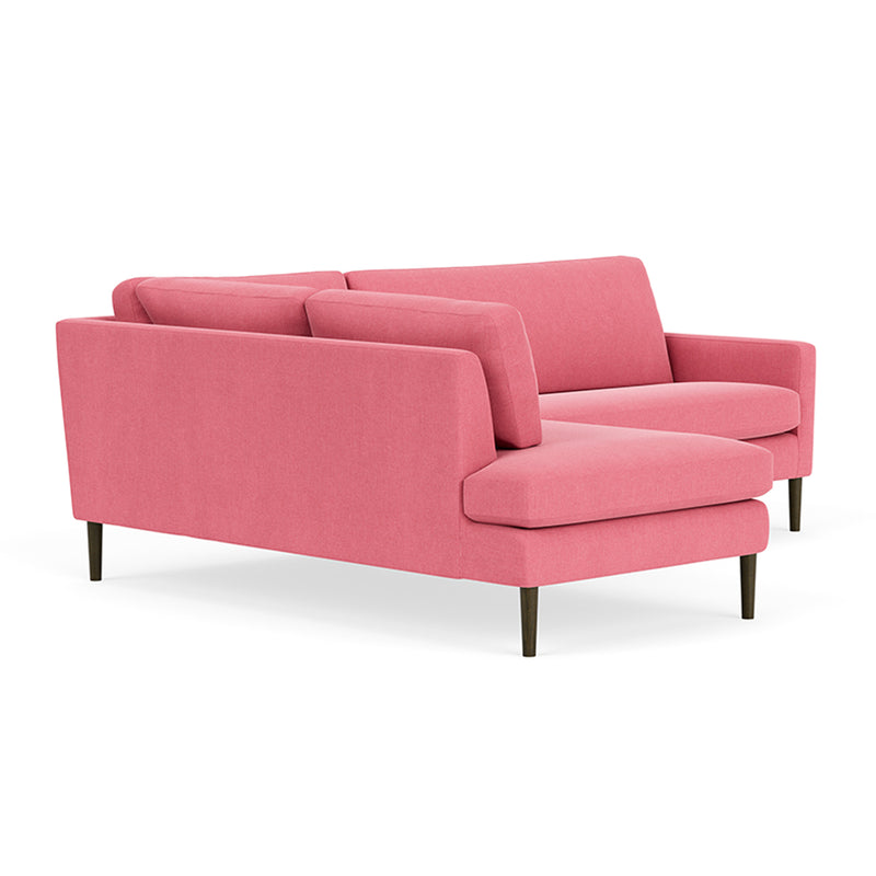 Firenze Bubblegum Fabric / Dark Walnut