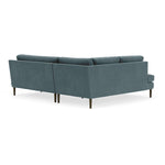 Forest Dust Blue Fabric / Dark Walnut