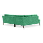 Moss Grass Green Fabric / Dark Walnut