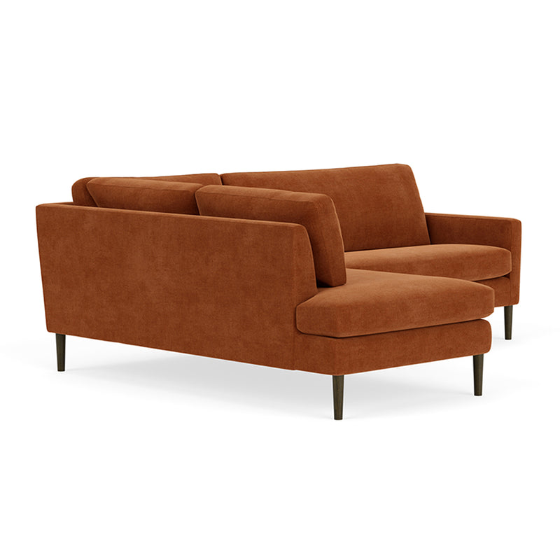 Moss Rust Fabric / Dark Walnut