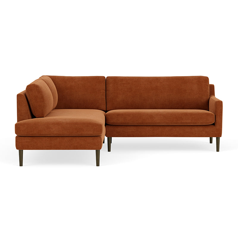 Moss Rust Fabric / Dark Walnut