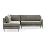 Planet Grey Green Fabric / Dark Walnut