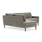 Planet Grey Green Fabric / Dark Walnut