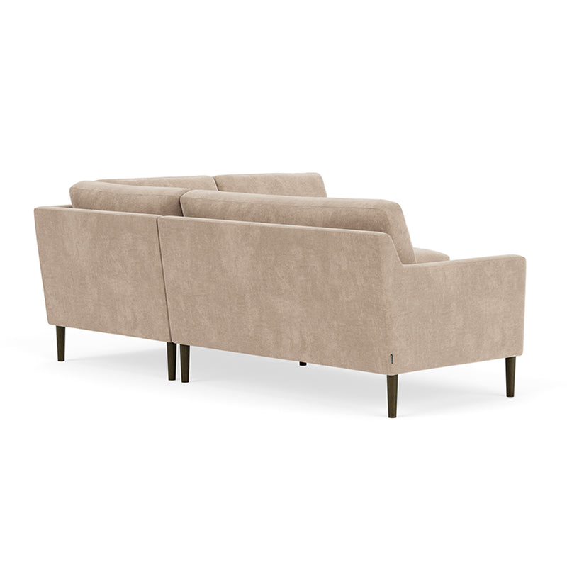 Danny Cream Textured Weave / Dark Walnut