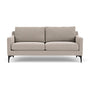 Astha 2 Seater Sofa - Agnes Brown Textured Weave / Black Matt PC Steel