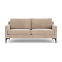 Astha 2 Seater Sofa - Danny Cream Textured Weave / Black Matt PC Steel