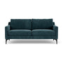 Astha 2 Seater Sofa - Danny Dust Blue Textured Weave / Black Matt PC Steel