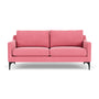 Astha 2 Seater Sofa - Firenze Bubblegum Fabric / Black Matt PC Steel