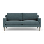 Forest Dust Blue Fabric / Dark Walnut