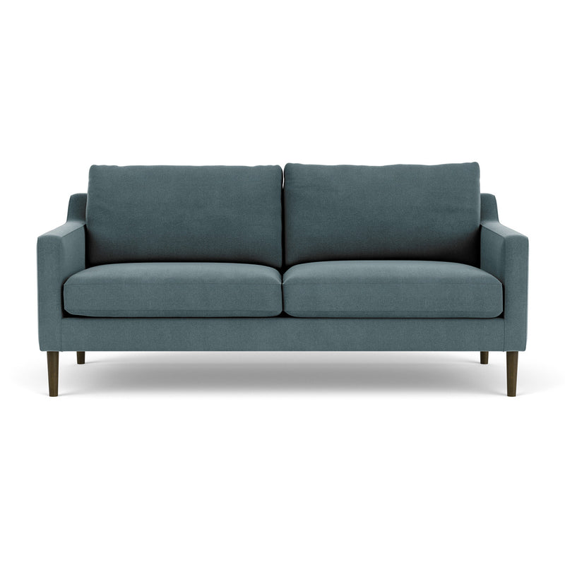 Forest Dust Blue Fabric / Dark Walnut