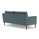 Forest Dust Blue Fabric / Dark Walnut