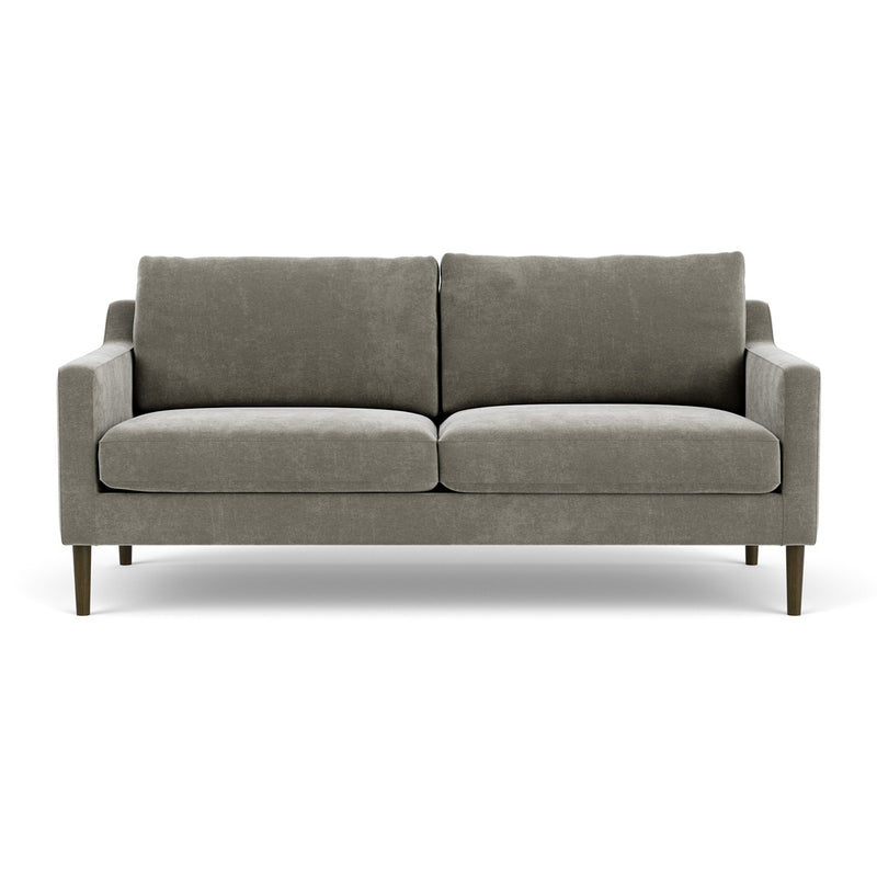 Planet Grey Green Fabric / Dark Walnut