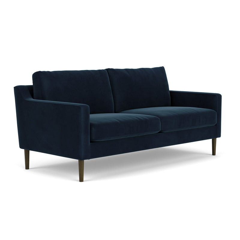 Lux Navy Velvet / Dark Walnut