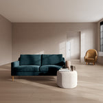 Danny Dust Blue Textured Weave / Oak