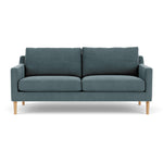 Forest Dust Blue Fabric / Oak