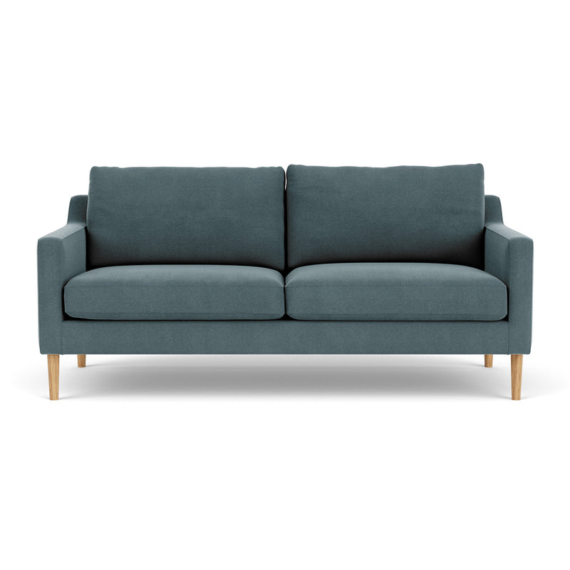 Forest Dust Blue Fabric / Oak