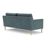 Forest Dust Blue Fabric / Oak