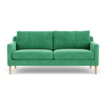 Moss Grass Green Fabric / Oak