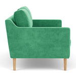 Moss Grass Green Fabric / Oak