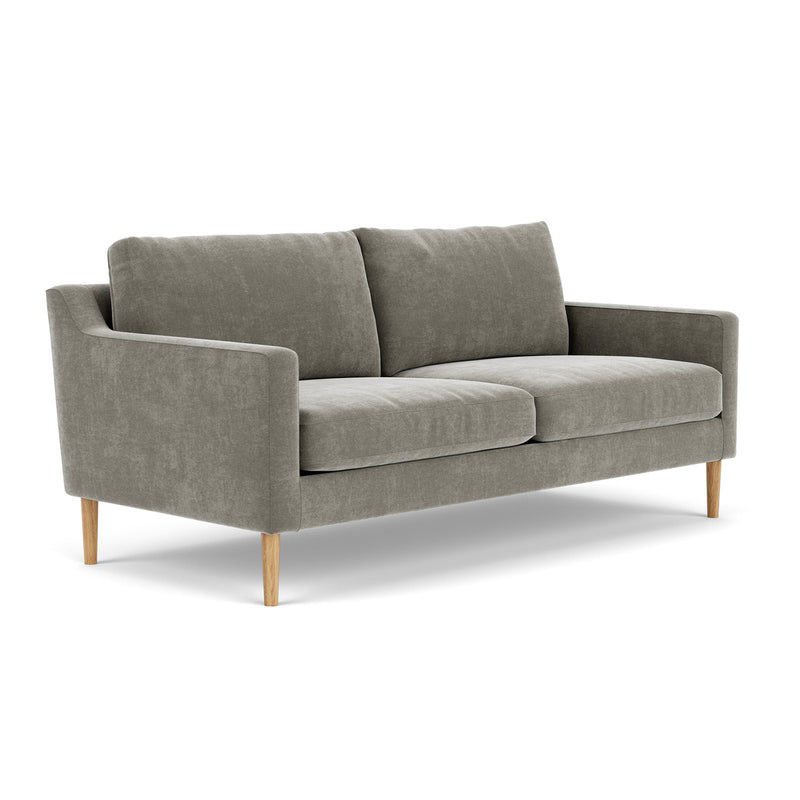 Planet Grey Green Fabric / Oak