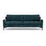 Astha 3 Seater Sofa - Danny Dust Blue Textured Weave / Black Matt PC Steel