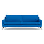 Astha 3 Seater Sofa - Mark Cobalt Blue Weave / Black Matt PC Steel