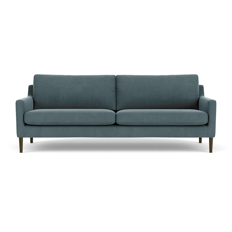 Forest Dust Blue Fabric / Dark Walnut