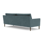 Forest Dust Blue Fabric / Dark Walnut