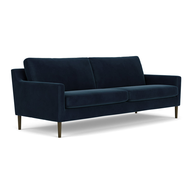 Lux Navy Velvet / Dark Walnut