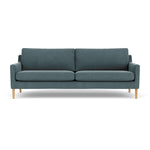 Forest Dust Blue Fabric / Oak