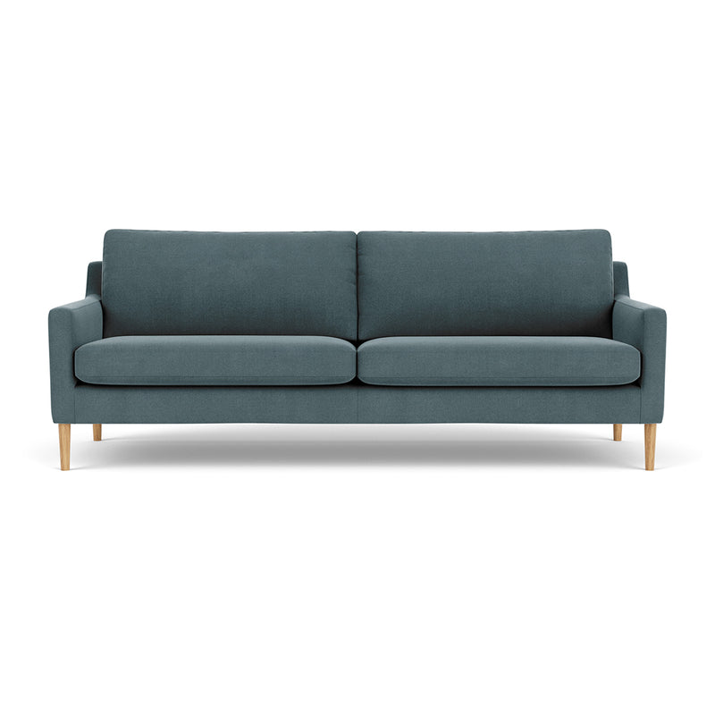 Forest Dust Blue Fabric / Oak