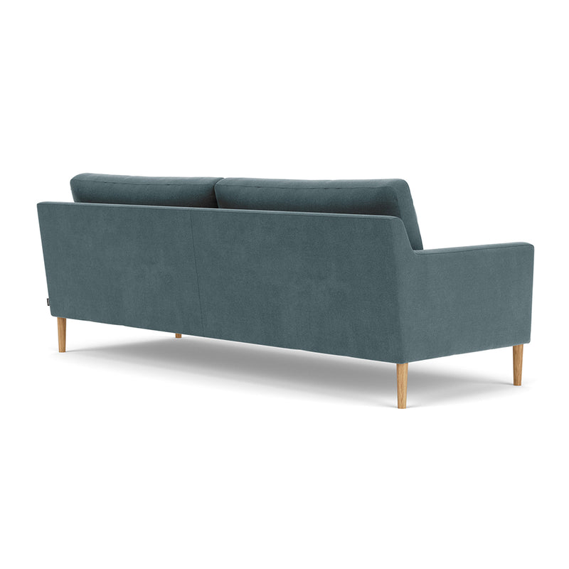 Forest Dust Blue Fabric / Oak