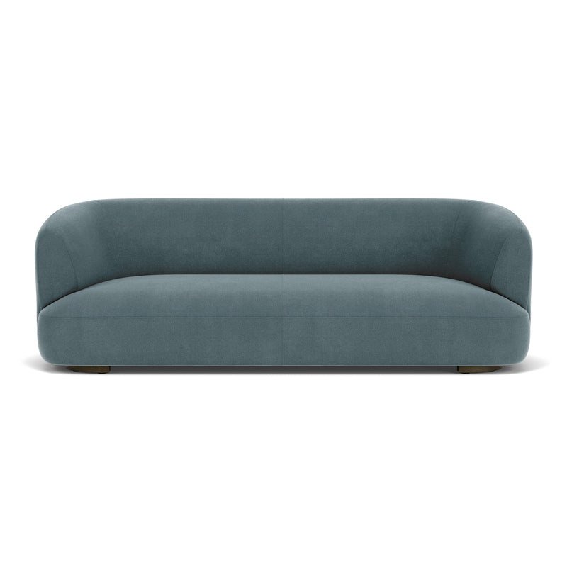 Forest Dust Blue Fabric / Dark Walnut
