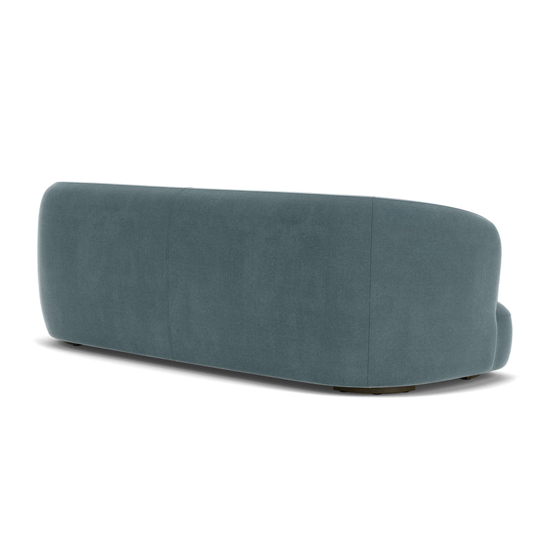 Forest Dust Blue Fabric / Dark Walnut