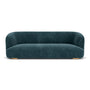 Audrey 3 Seater Sofa - Danny Dust Blue Textured Weave / Oak