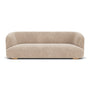 Audrey 3 Seater Sofa - Danny Cream Textured Weave / Oak